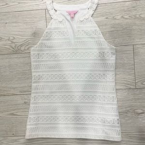 Lilly Pulitzer White Crocheted Top XS